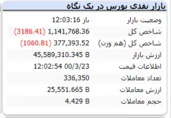 شاخص همچنان منفی است