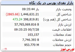 شاخص ریزش ۲ هزار واحدی دارد