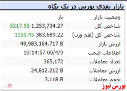 با گذشت حدود ۶۰ دقیقه از بازار شاخص رشد ۵ هزار واحدی دارد
