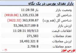 شاخص هم وزن نیز منفی است