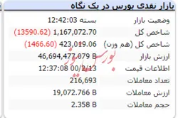 باز هم شاخص منفی در پایان بازار