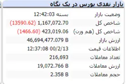 باز هم شاخص منفی در پایان بازار