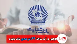 افزایش درآمد سالانه ۶۴ درصدی بانک تجارت