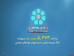 پرداخت ۵۴۷۳ میلیارد ریال تسهیلات بانک توسعه تعاون به مددجویان نهاد‌های حمایتی