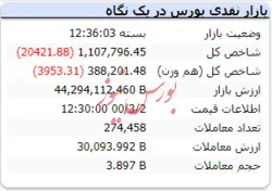 شاخص باز هم روند نزولی داشت