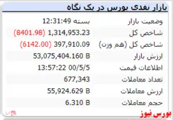رنگ قرمز شاخص در پایان معاملات