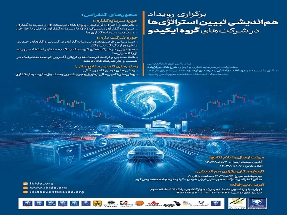 فراخوان هم‌اندیشی تبیین استراتژی‌ها در شرکت‌های گروه ایکیدو منتشر شد