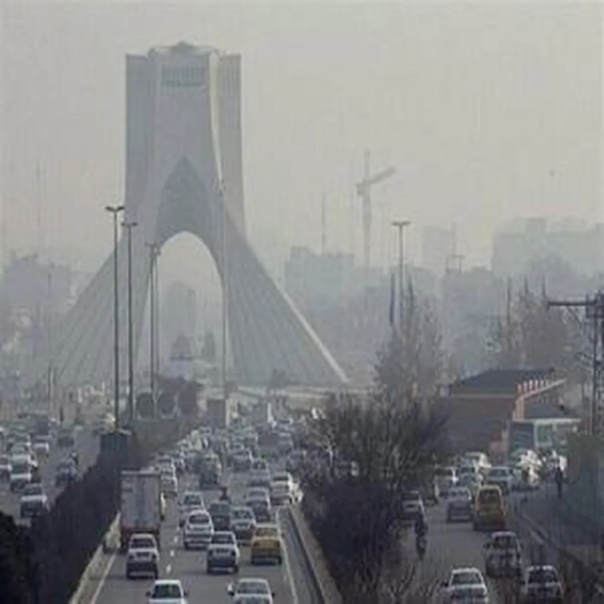 آلودگی هوای تهران به سطح ناسالم رسید