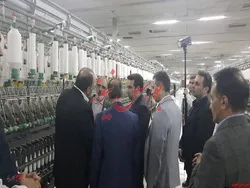 بازدید مدیر عامل بانک صنعت و معدن از شرکت ریسندگی خاور در شهرستان رشت