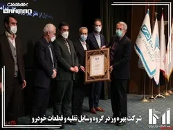 گروه بهمن رتبه اول بهره وری را در میان شرکت‌های خودرویی و قطعه ساز کسب کرد