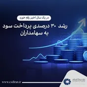 افزایش ۳۰ درصدی پرداخت سود به سهامداران در بازار سرمایه