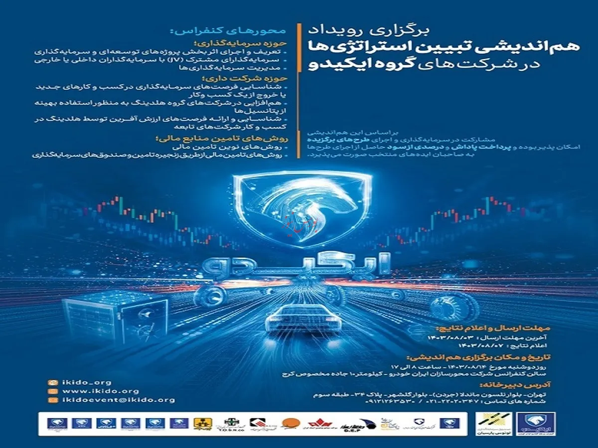 فراخوان هم‌اندیشی تبیین استراتژی‌ها در شرکت‌های گروه ایکیدو منتشر شد