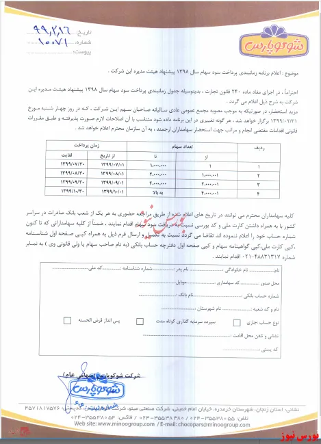 پرداخت سود 