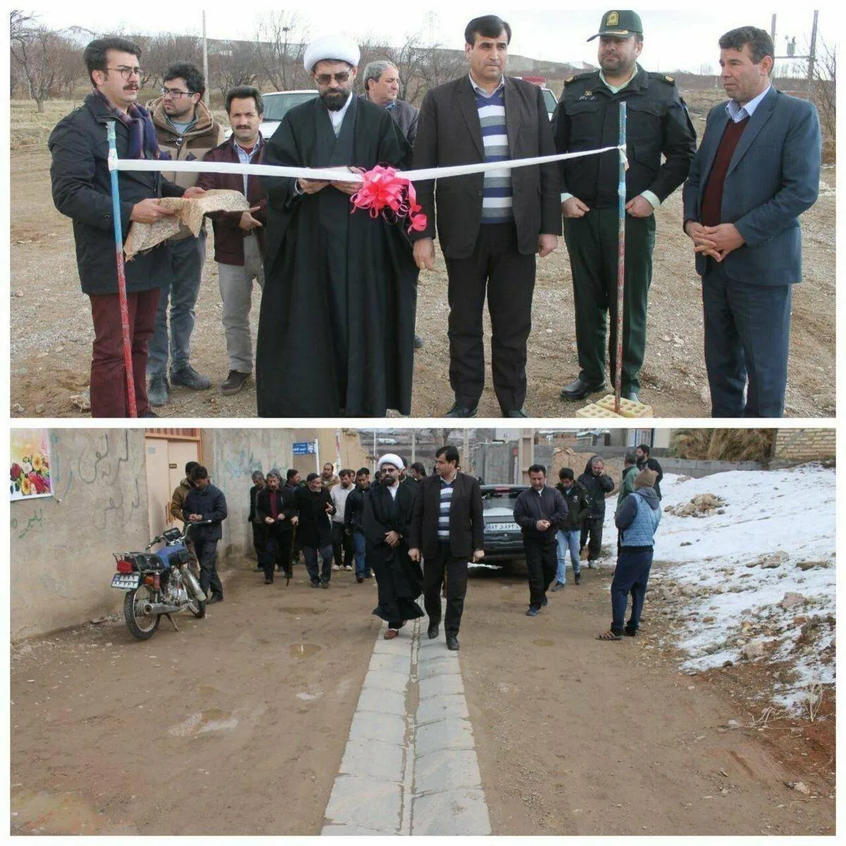 افتتاح جدول‌کشی توسط فرماندار و امام جمعه 