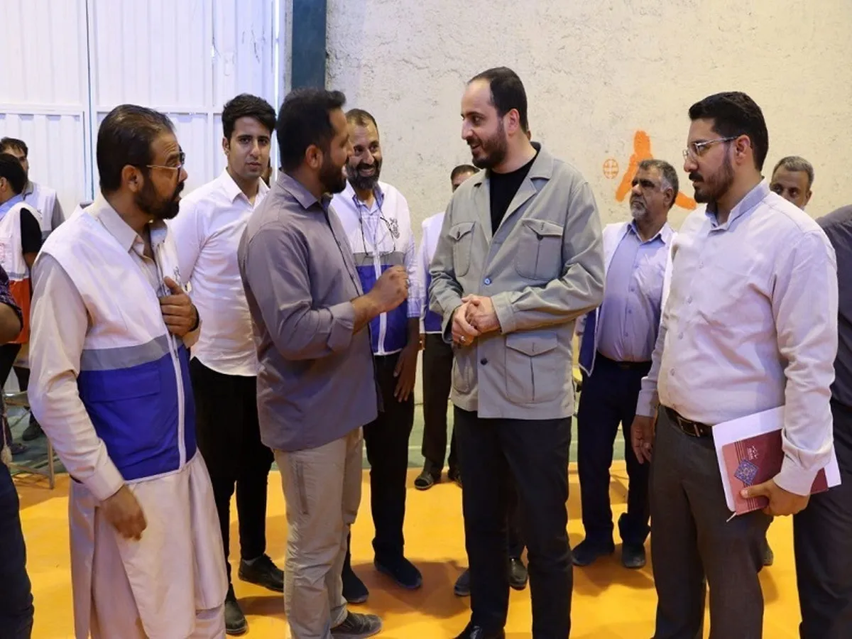 بازدید مشاور مدیر عامل و مدیر گروه روابط عمومی شرکت مس از هفتمین اردوی جهادی شرکت مس در شهرستان بم