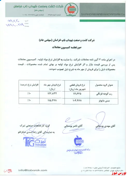صدور مجوز افزایش نرخ دو محصول 