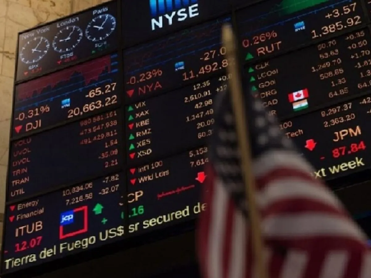 سقوط ۴۰۰ میلیارد دلاری بازار سهام آمریکا در پایان هفته