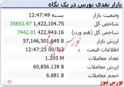 شاخص در ابتدای هفته ۳۵ هزار واحد رشد داشت