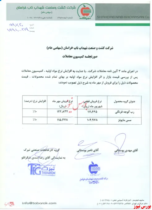 صدور مجوز افزایش نرخ دو محصول 
