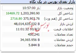شاخص هم وزن هم سبزپوش است/رشذ ۲ هزارواحدی شاخص هم وزن