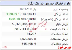 شاخص در لحظات ابتدایی ۳۳۲۸ واحد رشد کرد